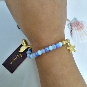 Sea star charm bracelet. whale tail charm bracelet